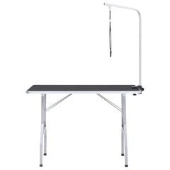 Dog Grooming Table Black and Silver
