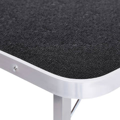 Dog Grooming Table Black and Silver