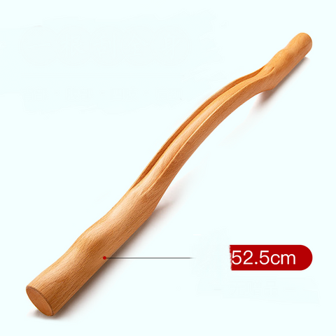 Color: 52.5cm long without gifts - Beech Rolling Stick, Household Scraping Stick, Dry Tendon Stick Massage Stick