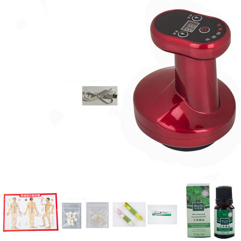 Color: Red, Model: USB charing - Home physiotherapy electric scraping