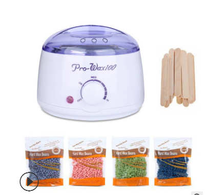 Quantity: 1 set+400g beans, Model: UK - Hair Removal Electric Wax Warmer Machine