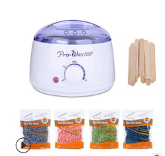 Quantity: 1 set+400g beans, Model: UK - Hair Removal Electric Wax Warmer Machine